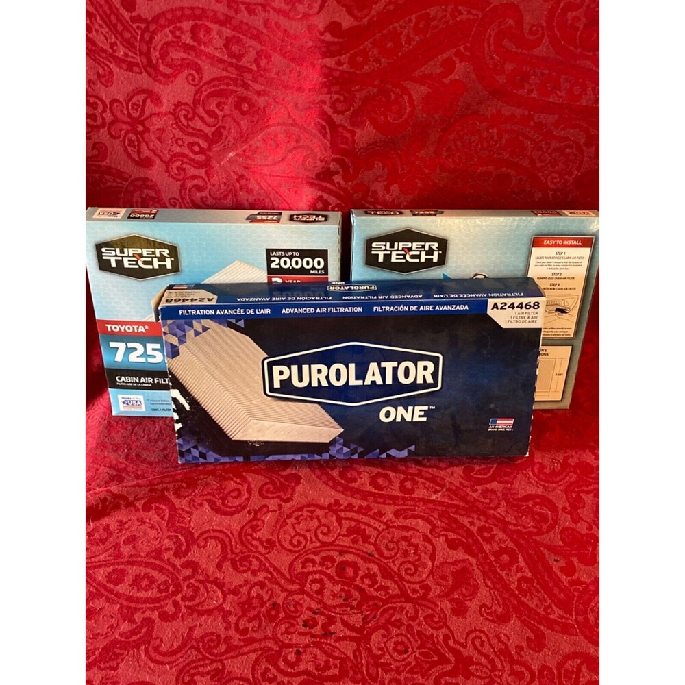 Toyota Air filters 2 super tech 7255 and 1 a24468 air filter